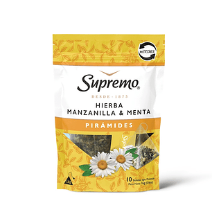Infusión Manzanilla Menta Supremo Pirámides ( 2 x 10 Bolsitas )