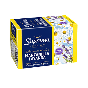 Infusión Manzanilla Lavanda Supremo ( 4 x 20 Bolsitas )