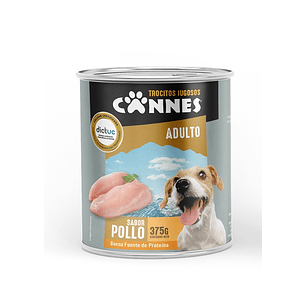 Alimento Húmedo Perro Adulto Lata Pollo Cannes ( 3 x 375 G )