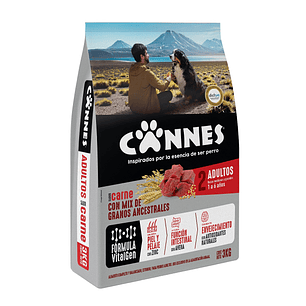 Alimento Perro Adulto Carne y Cereal Cannes ( 3 KG )