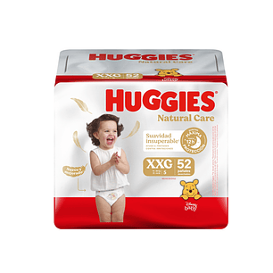 Pañal Huggies Natural Care Quincenal XXG ( 52 Pañales )