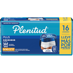 Ropa Interior Adulto Plenitud Protect Plus G-XG ( 16 Pañales )