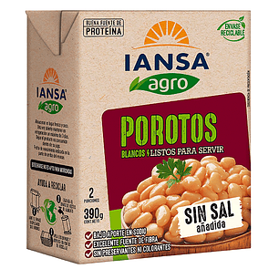Porotos Blancos Iansa Agro ( 3 x 390 G )