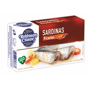 Sardinas Robinson Crusoe Aceite Picante ( 5 x 125 G )