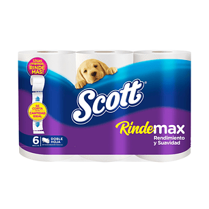 Papel Higiénico Scott Rindemax ( 8 x 6 Rollos )
