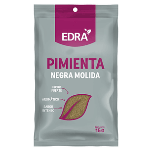 Pimienta Negra Molida Edra ( 5 x 15 G )