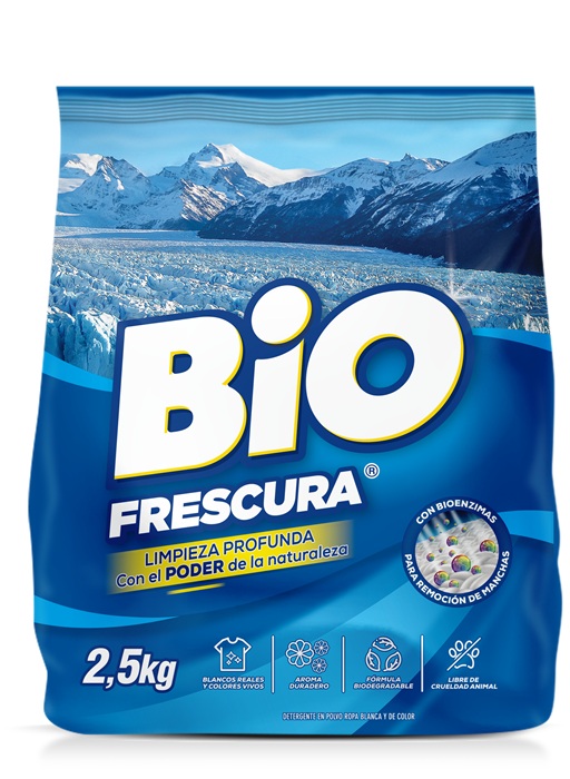 Detergente en Polvo Bio Frescura Campos de Hielo ( 2.5 KG )