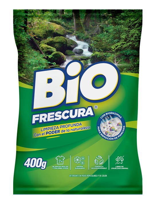 Detergente en Polvo Bio Frescura Bosque Nativo ( 6 x 400 G )