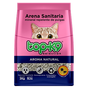 Arena Sanitaria para Gatos Topk9 Mineral ( 2 KG )