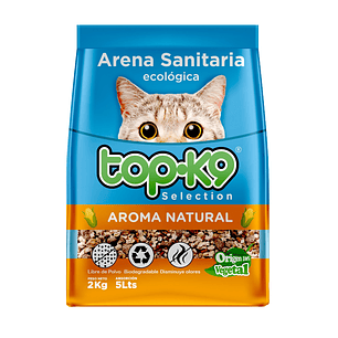Arena Sanitaria para Gatos Topk9 Ecológica Natural ( 2 KG )