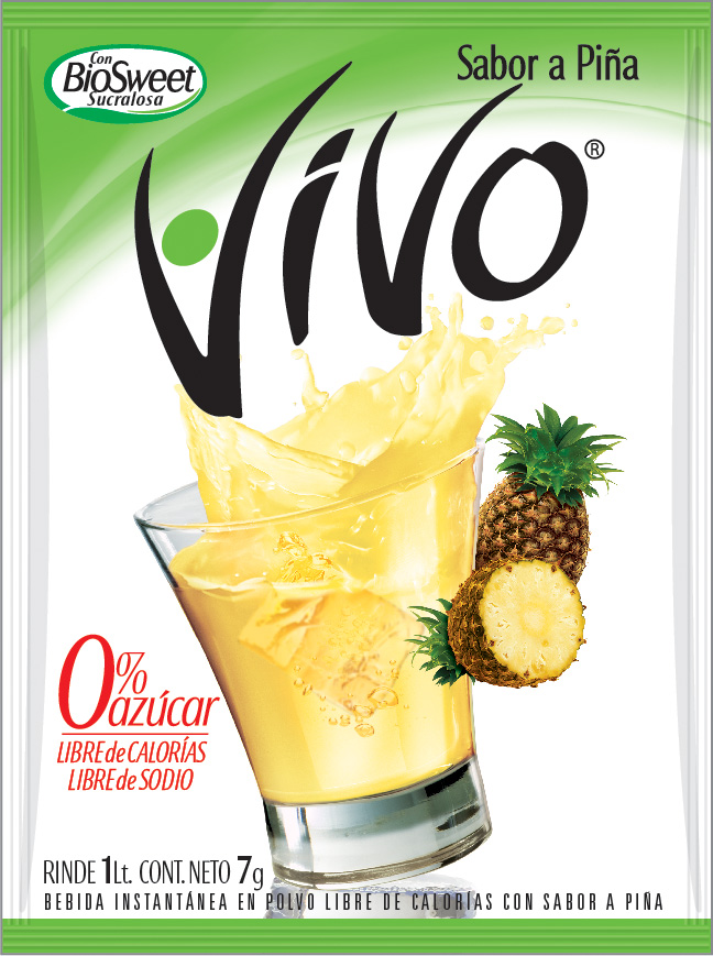 Jugo en Polvo Vivo Piña ( 10 UD )