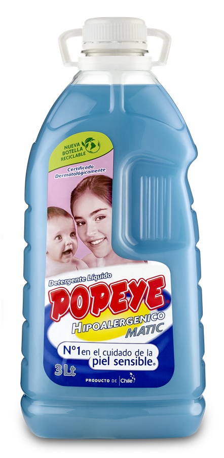 Detergente Líquido Hipoalergénico Botella Popeye ( 3 LT )