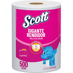 Toalla de Cocina Scott Gigante Rendidor 70 Metros ( 12 x 1 Rollo )