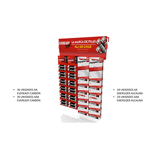 Exhibidor Pilas Eveready Energizer Mediano ( 1 UD )