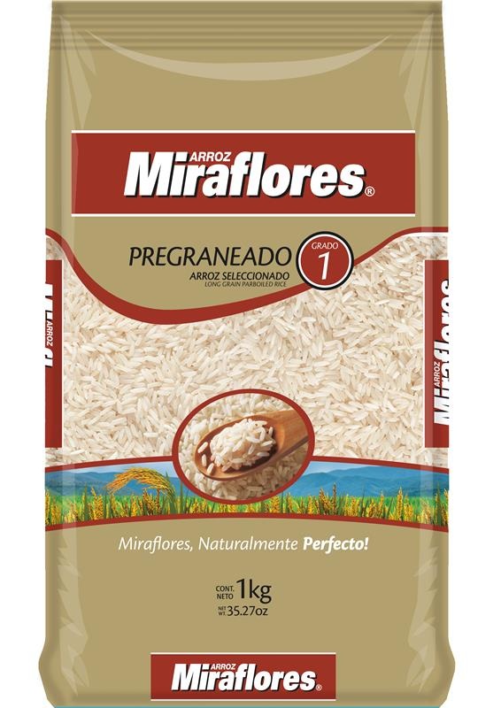 Arroz Grado 1 Pregraneado Miraflores ( 5 x 1 KG )