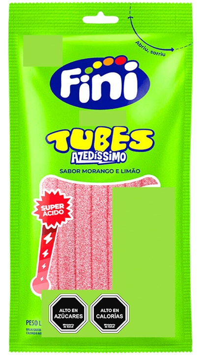 Gomitas Fini Tubos Super Ácidos Frutilla ( 4 x 80 G )