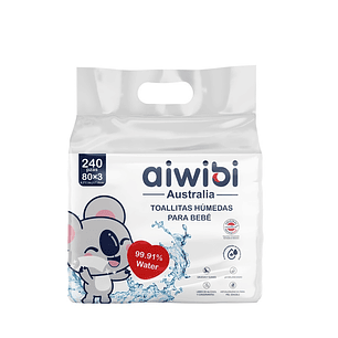 Toallitas Húmedas Aiwibi Agua ( 3 x 80 UD )