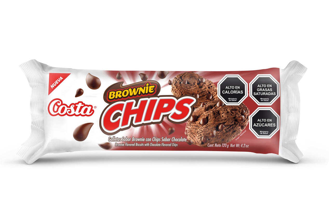 Galleta Brownie Chips Costa ( 4 x 120 G )