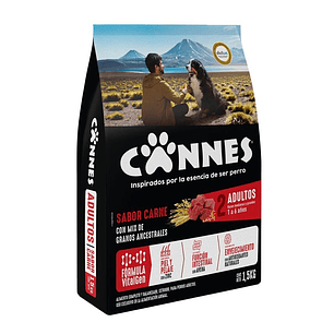 Alimento Perro Adulto Carne y Cereal Cannes ( 1.5 KG )