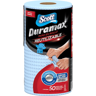 Toalla de Cocina Reutilizable Scott Duramax Azul ( 12 x 1 Rollo )