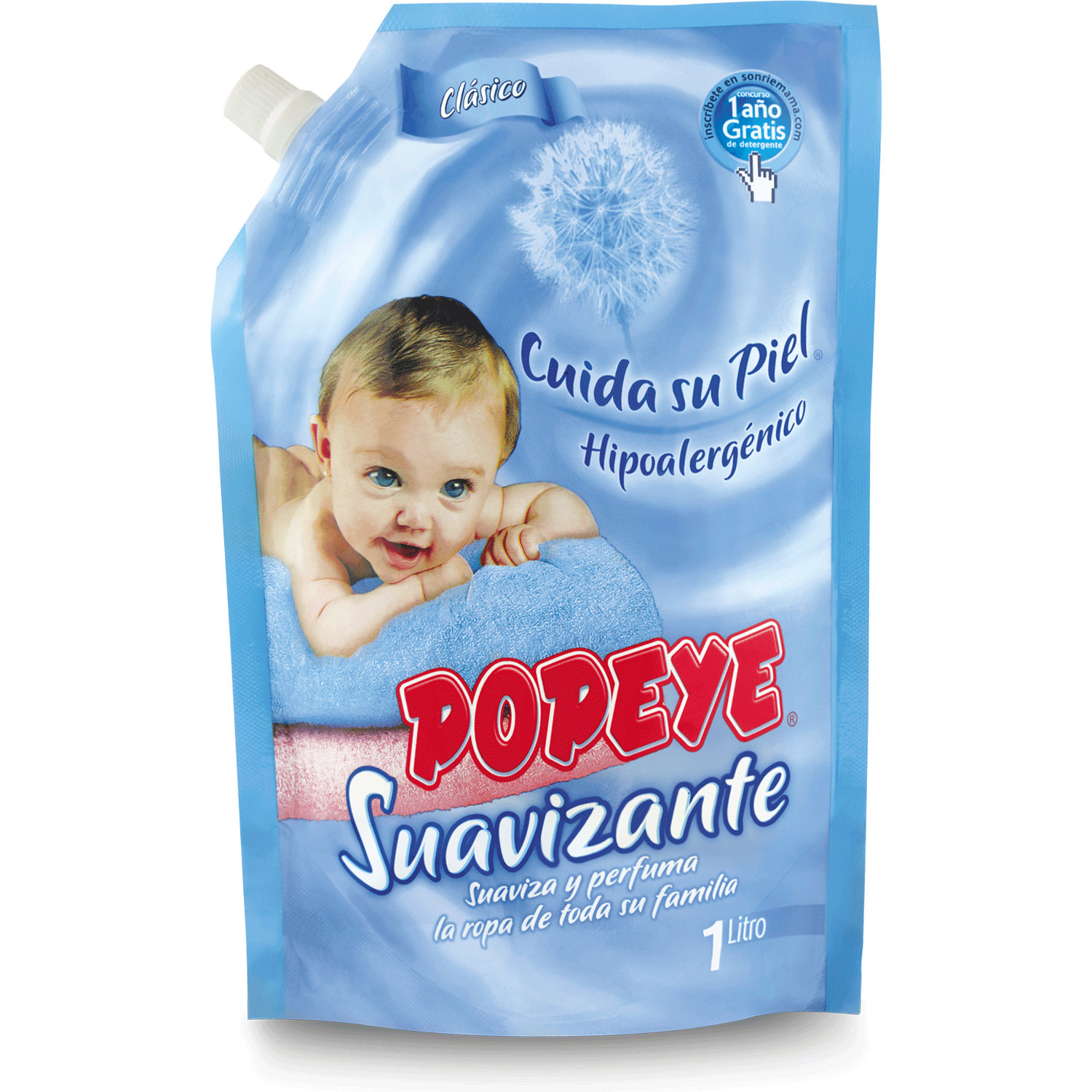 Suavizante Hipoalergénico Doypack Popeye ( 3 x 1 LT )