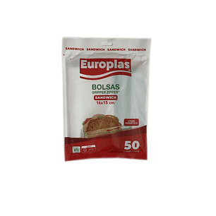 Bolsas Gripper Zipper Pequeñas Europlas 16x15 CM ( 50 UD )