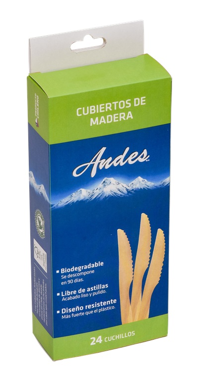 Cuchillos de Madera Andes ( 24 UD )