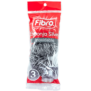 Esponja Silver Inoxidable Fibro ( 5 x 3 UD )