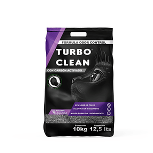 Arena Sanitaria para Gatos Turbo Clean Aglutinante Lavanda ( 10 KG )
