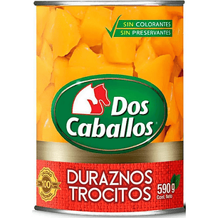 Duraznos en Trocitos Dos Caballos ( 3 x 590 G )