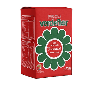 Yerba Mate Verdeflor Tradicional con Palo ( 3 x 250 G )