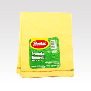 Paño Franela Amarilla Manlac ( 5 x 1 UD )