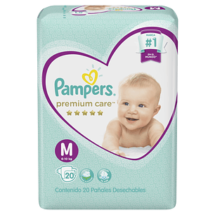 Pañal Pampers Premium Care M ( 40 Pañales )