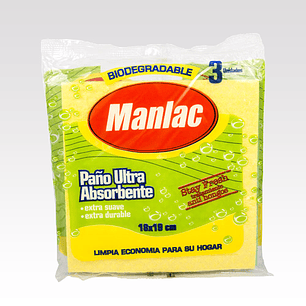 Paño Ultra Absorbente Manlac ( 5 x 3 UD )