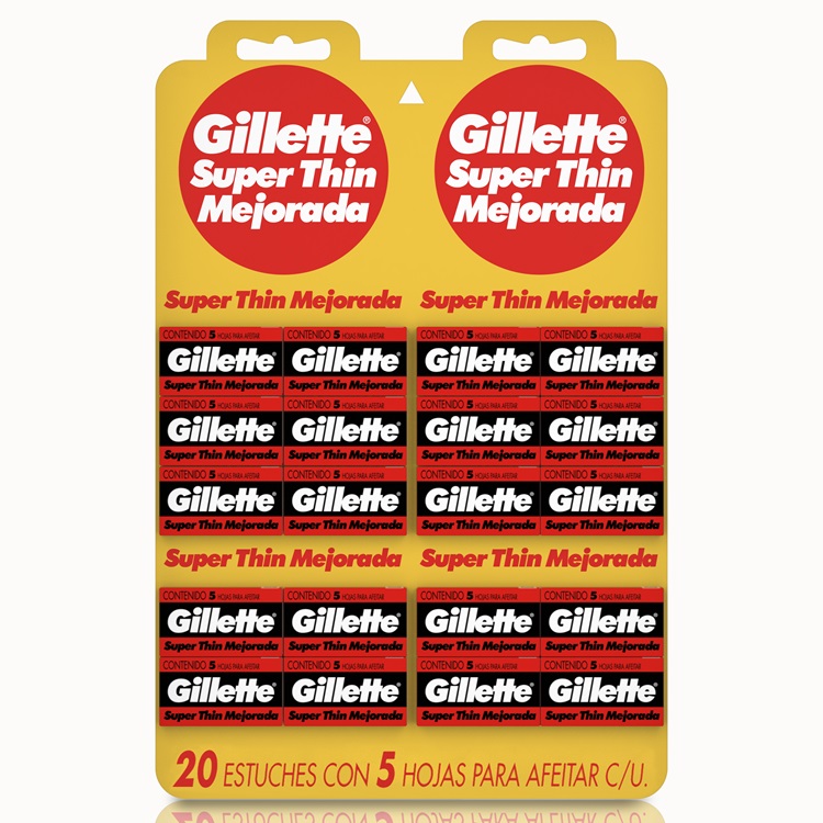 Hoja de Afeitar Gillette Superthin ( 20 x 5 UD )