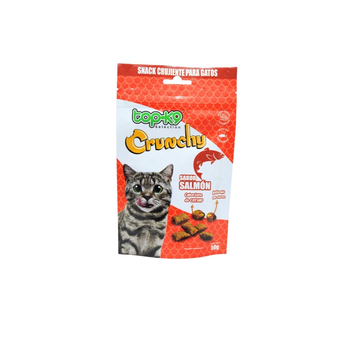 Snack Crunchy para Gatos Topk9 Salmón ( 5 x 50 G )
