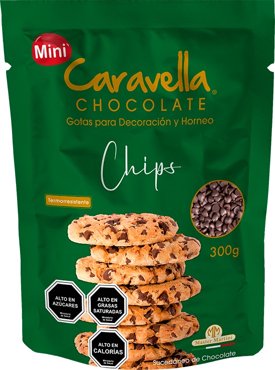 Cobertura de Chocolate Caravella Chips ( 5 x 300 G )