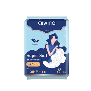 Toalla Femenina Aiwina Día Suave ( 4 x 8 UD )