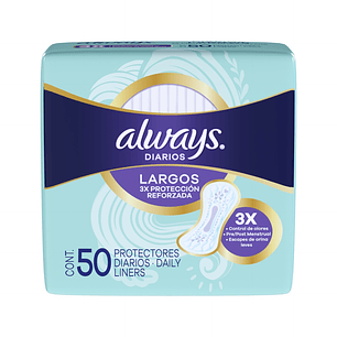 Protectores Diarios Largos con Perfume Always ( 3 x 50 UD )