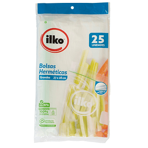 Bolsas Herméticas Grandes 27x28 CM Ilko ( 25 UD )