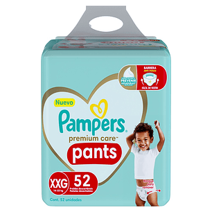 Pañal Pampers Premium Care Pants XXG ( 52 Pañales )
