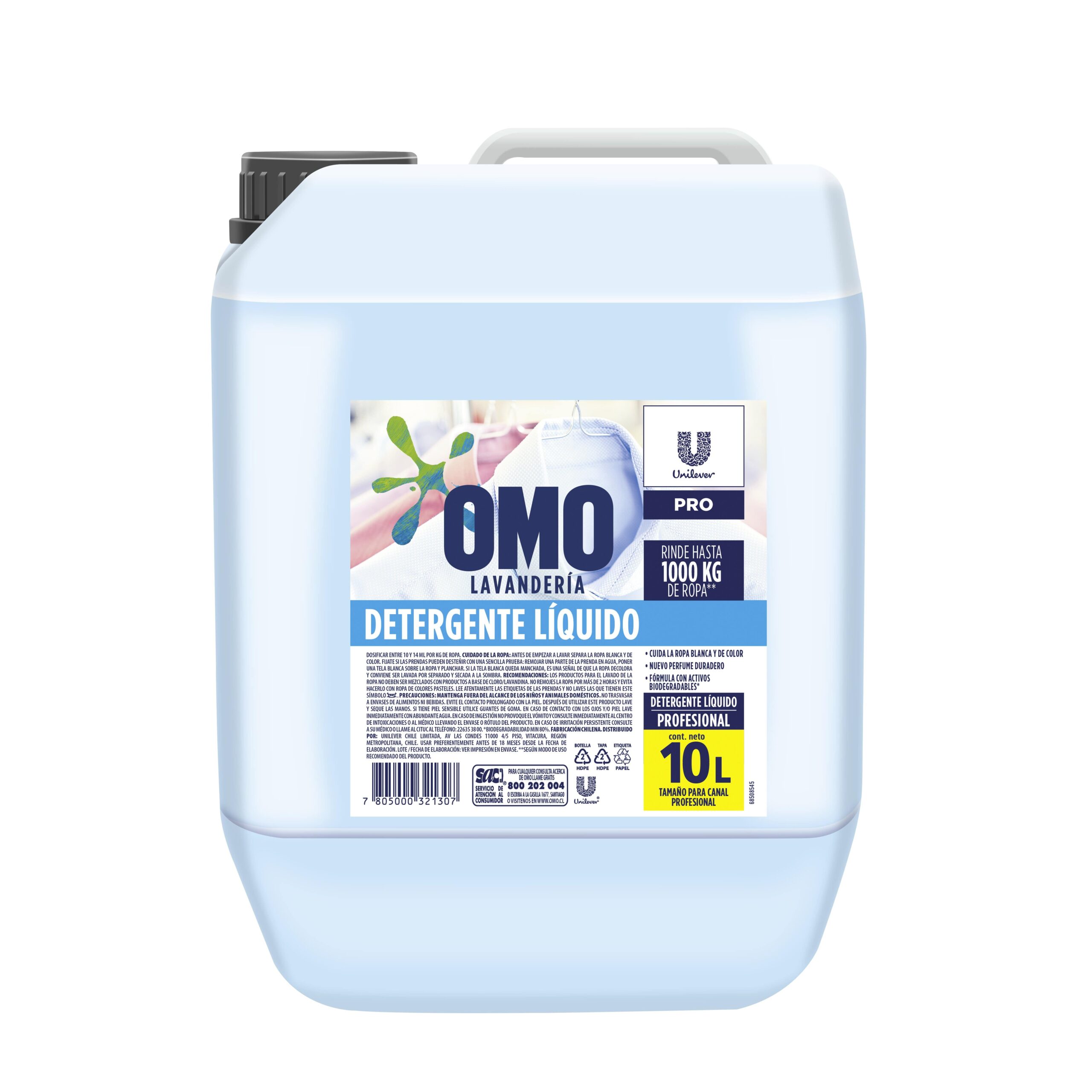 Detergente Líquido Omo Profesional ( 10 LT )