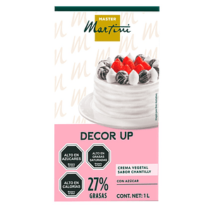 Crema Vegetal Chantilly Azucarada Decor Up ( 3 x 1 LT )