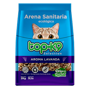 Arena Sanitaria para Gatos Topk9 Ecológica Lavanda ( 2 KG )