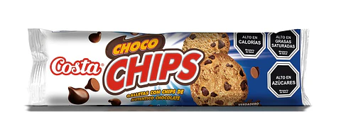 Galleta Choco Chips Costa ( 4 x 125 G )