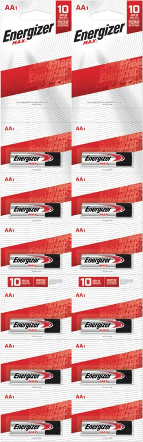 Pilas Alcalinas Energizer Max AA ( 12 UD )
