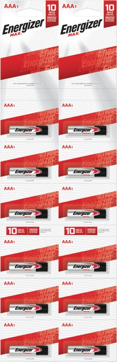 Pilas Alcalinas Energizer Max AAA ( 12 UD )