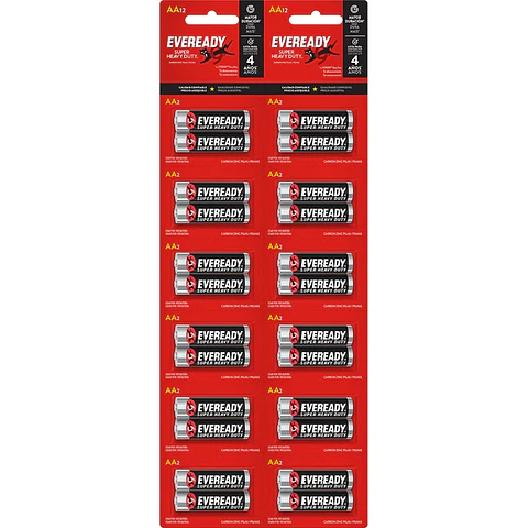 Pilas Carbón Eveready AA ( 24 UD )