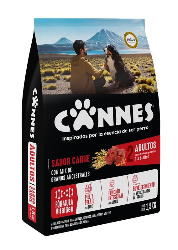 Alimento Perro Adulto Carne y Cereal Cannes ( 1.5 KG ) 1