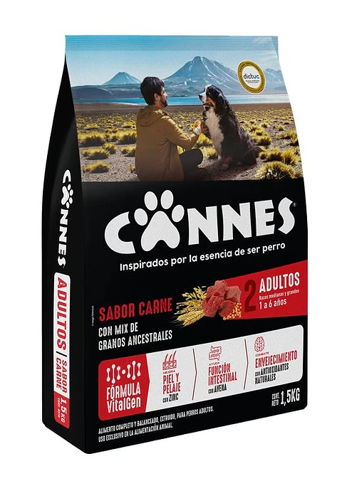 Alimento Perro Adulto Carne y Cereal Cannes ( 1.5 KG )